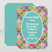 Het kleurrijke mozaïekfeest van de Arabische Nacht Kaart (Voorkant / Achterkant)