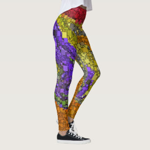 Het kleurrijke Ontwerp van de Doos van het Boeket Leggings