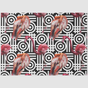 Het kleurrijke Ontwerp van de Reeks van Flamingo 6 Tissuepapier