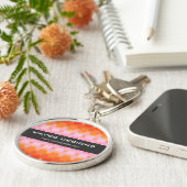 Het kleurrijke Patroon van de Golven van de Zigzag Sleutelhanger (Zijkant)