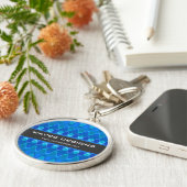 Het kleurrijke Patroon van de Golven van de Zigzag Sleutelhanger (Zijkant)