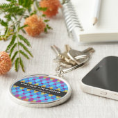 Het kleurrijke Patroon van de Golven van de Zigzag Sleutelhanger (Zijkant)