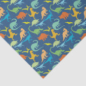 Het kleurrijke Patroon van Dinosaurussen Tissuepapier (Detail)