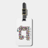Het kleurrijke Patroon van het Dekbed van de Bagagelabel (Voorkant verticaal)