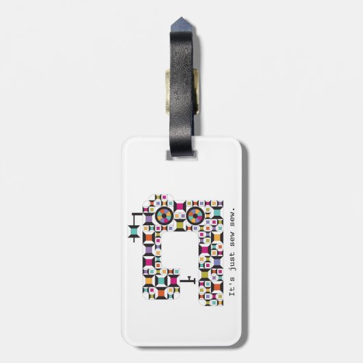 Het kleurrijke Patroon van het Dekbed van de Bagagelabel (Achterkant verticaal)