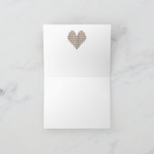 Het kleurrijke Patroon van het Dekbed van het Hart Kaart (Binnen)