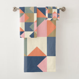 Het kleurrijke Patroon van het Geometrische Bad Handdoek