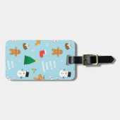 Het kleurrijke Patroon van Kerstmis van de Bagagelabel (Voorkant horizontaal)