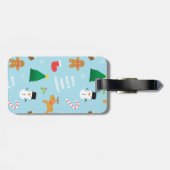 Het kleurrijke Patroon van Kerstmis van de Bagagelabel (Achterkant horizontaal)