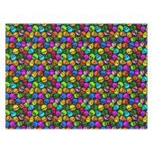 Het kleurrijke patroon van Schedels in zwarte Tafelkleed (Voorkant (Horizontaal))