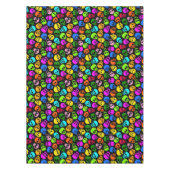 Het kleurrijke patroon van Schedels in zwarte Tafelkleed (Voorkant)