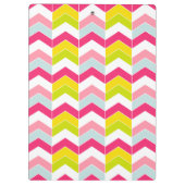 Het kleurrijke Roze Patroon van de Chevron van de Klembord (Achterkant)