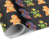 Het kleurrijke Verpakkende Document van Mensen Cadeaupapier (Rol Hoek)