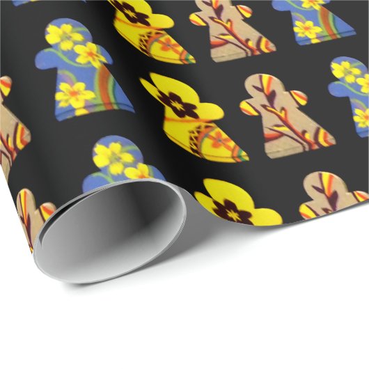 Het kleurrijke Verpakkende Document van Mensen Cadeaupapier (Rol Hoek)