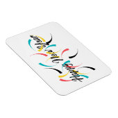 Het kleurrijke, vrolijke ontwerp van "Happy New Ye Magneet (Rechterzijde)