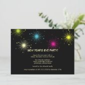 Het kleurrijke Vuurwerk Uitnodiging Eve van het Ni (Staand voorkant)