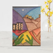 Het kleurrijke Wenskaart van de Kunst van Arizona Kaart (Gele Bloem)