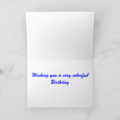 Het kleurrijke Wenskaart van de Verjaardag Kaart (Binnen)