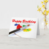 Het kleurrijke Wenskaart van de Verjaardag Kaart (Gele Bloem)