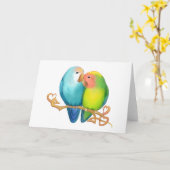 Het kleurrijke Wenskaart van Dwergpapegaaien Kaart (Gele Bloem)