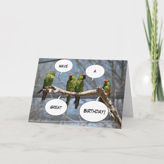 Het kleurrijke Wenskaart van Vogels Kaart (Voorkant)