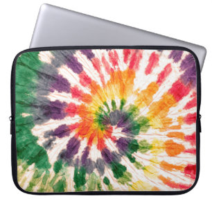 Het kleurstofpatroon. Door de hand getrokken regen Laptop Sleeve