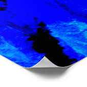 Het kleurstofpatroon. Door de hand getrokken regen Poster (Hoek)