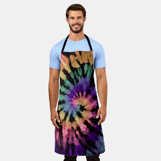 Het kleurstofpatroon. Door de hand getrokken regen Schort (Gedragen)