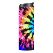 Het kleurstofpatroon. Door de hand getrokken regen Thermosbeker (Gedraaid links)