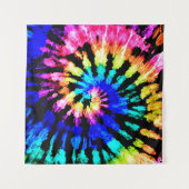 Het kleurstofpatroon. Door de hand getrokken regen Wandkleed (Voorkant (horizontaal))