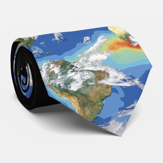 Het klimaat op aarde stropdas (Opgerold)