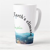 het klimaat van de aarde in stand houden latte mok (Rechterhoek)