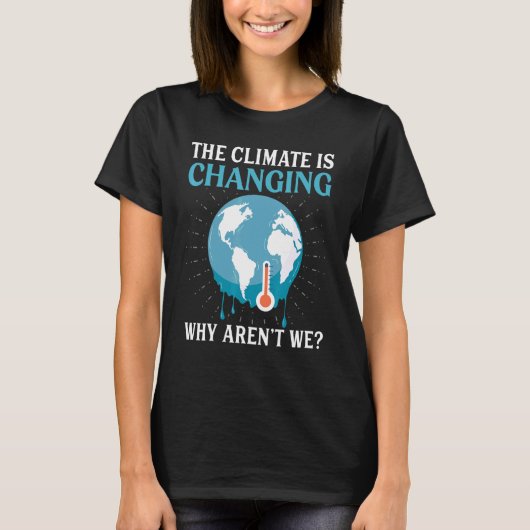 Het klimaat verandert t-shirt (Voorkant)