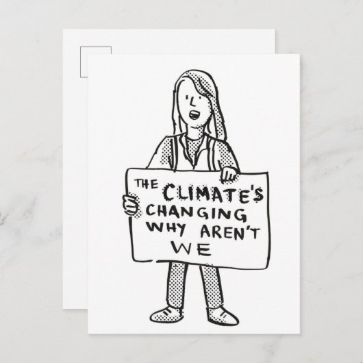 Het klimaat verandert waarom wij niet zijn briefkaart (Voorkant / Achterkant)