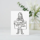 Het klimaat verandert waarom wij niet zijn briefkaart (Staand voorkant)