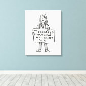 Het klimaat verandert waarom wij niet zijn canvas afdruk (Insitu (Houten vloer))