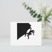 Het klimbergiertje Black Silhouette Briefkaart (Staand voorkant)