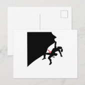 Het klimbergiertje Black Silhouette Briefkaart (Voorkant / Achterkant)