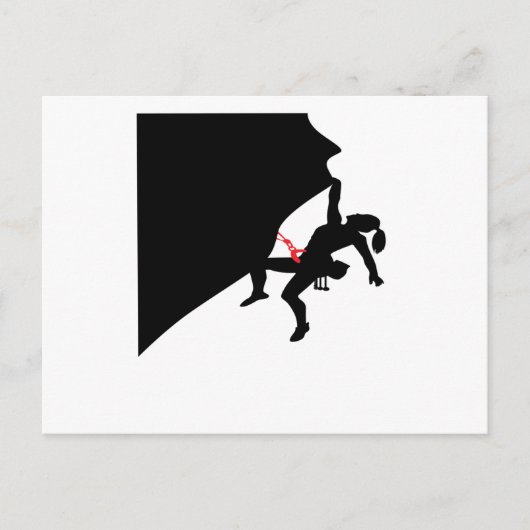 Het klimbergiertje Black Silhouette Briefkaart (Voorkant)