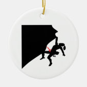 Het klimbergiertje Black Silhouette Keramisch Ornament (Voorkant)