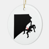 Het klimbergiertje Black Silhouette Keramisch Ornament (Links)