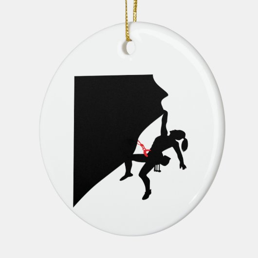 Het klimbergiertje Black Silhouette Keramisch Ornament (Links)