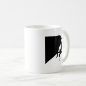 Het klimbergiertje Black Silhouette Koffiemok (Voorkant rechts)