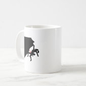 Het klimbergiertje Black Silhouette Koffiemok (Voorkant links)