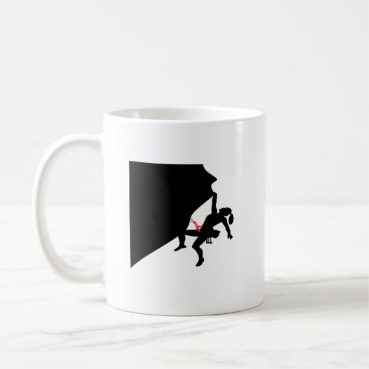 Het klimbergiertje Black Silhouette Koffiemok (Links)