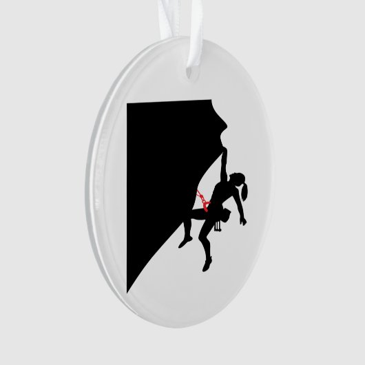 Het klimbergiertje Black Silhouette Ornament (voorkant)