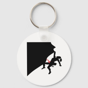Het klimbergiertje Black Silhouette Sleutelhanger