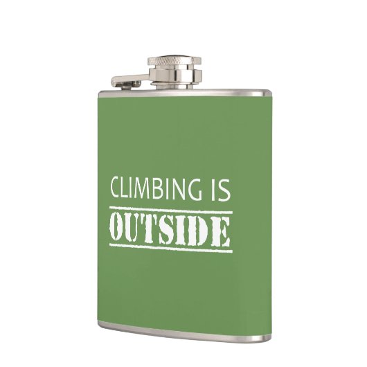 Het klimmen is buiten heupfles (Links)