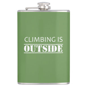 Het klimmen is buiten heupfles