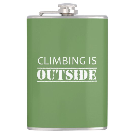 Het klimmen is buiten heupfles (Voorkant)